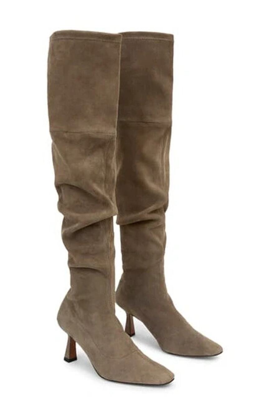 NIB Lafayette 148 Pia 65MM Stretch Suede Over The Knee Boot Portobello 38 $928